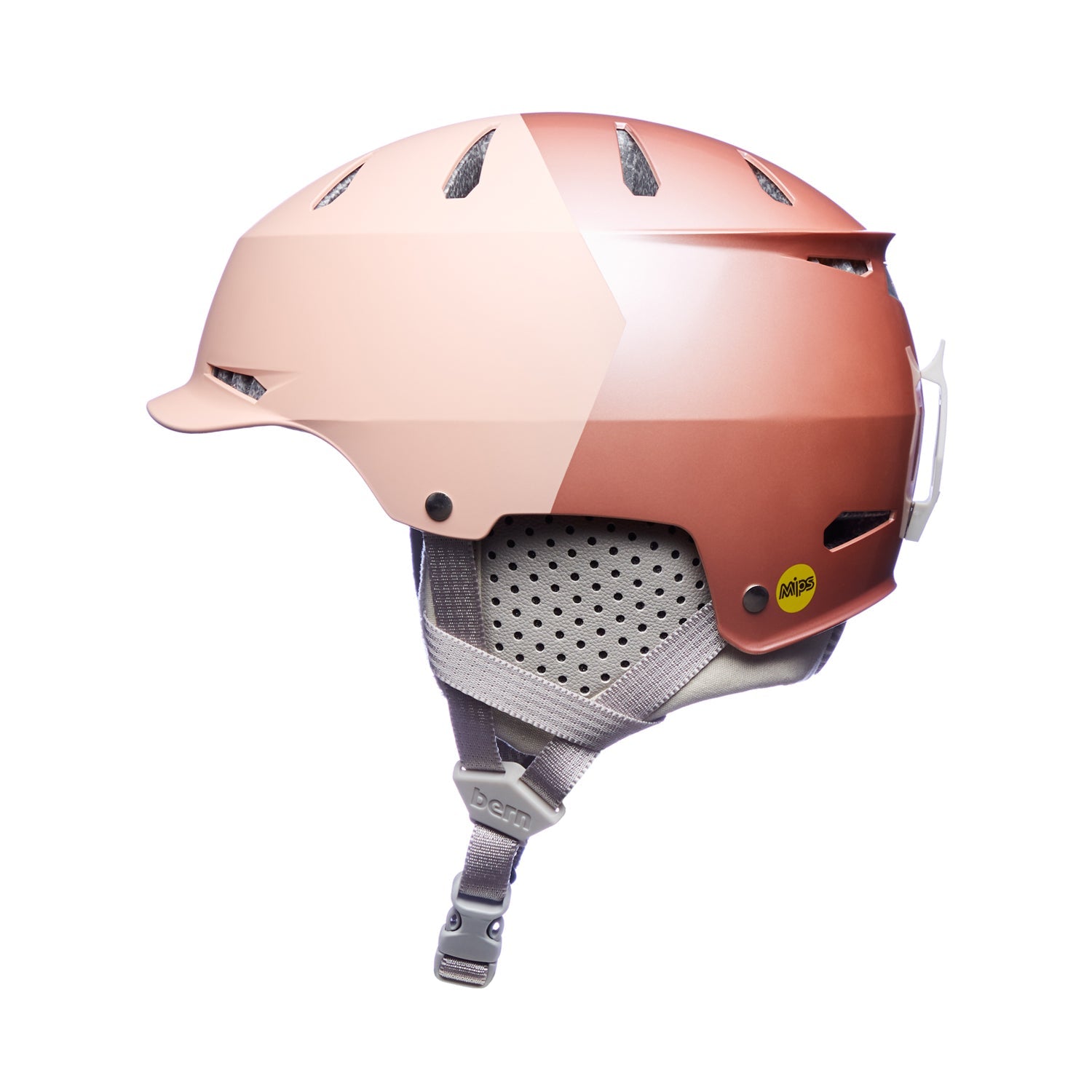 Bern Hendrix MIPS Winter Helmet - Metallic Rose Gold Hatstyle
