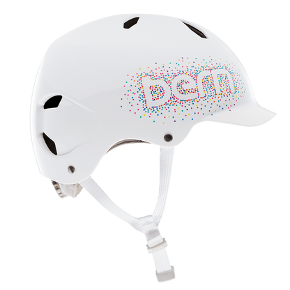 Casco da ragazzo Bern Bandito EPS - Coriandoli bianchi