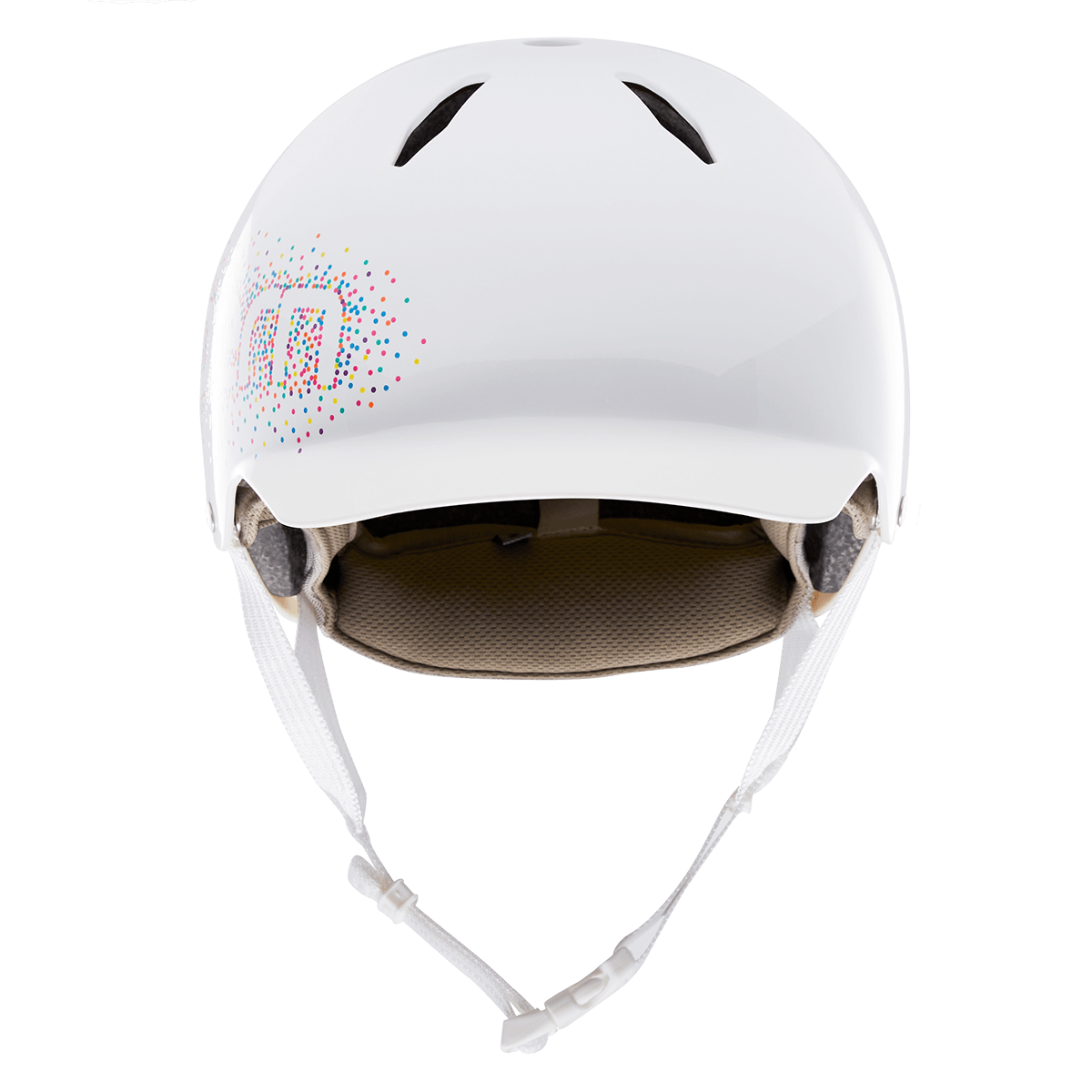 Casco da ragazzo Bern Bandito EPS - Coriandoli bianchi