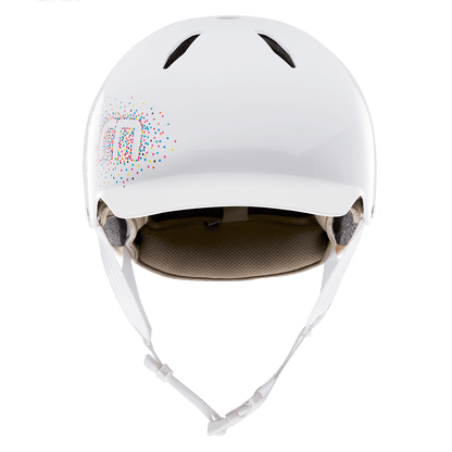 Casco da ragazzo Bern Bandito EPS - Coriandoli bianchi