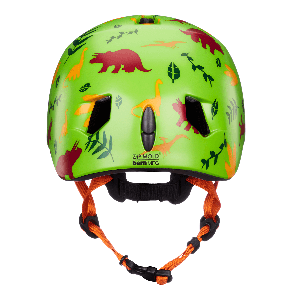 Casco da bambino Bern Tigre - Dino verde satinato