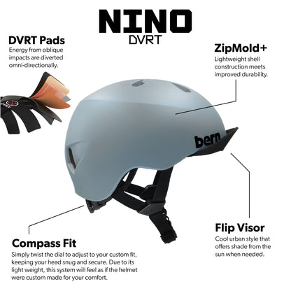 Bern Nino DVRT Casco juvenil - Matte Blue