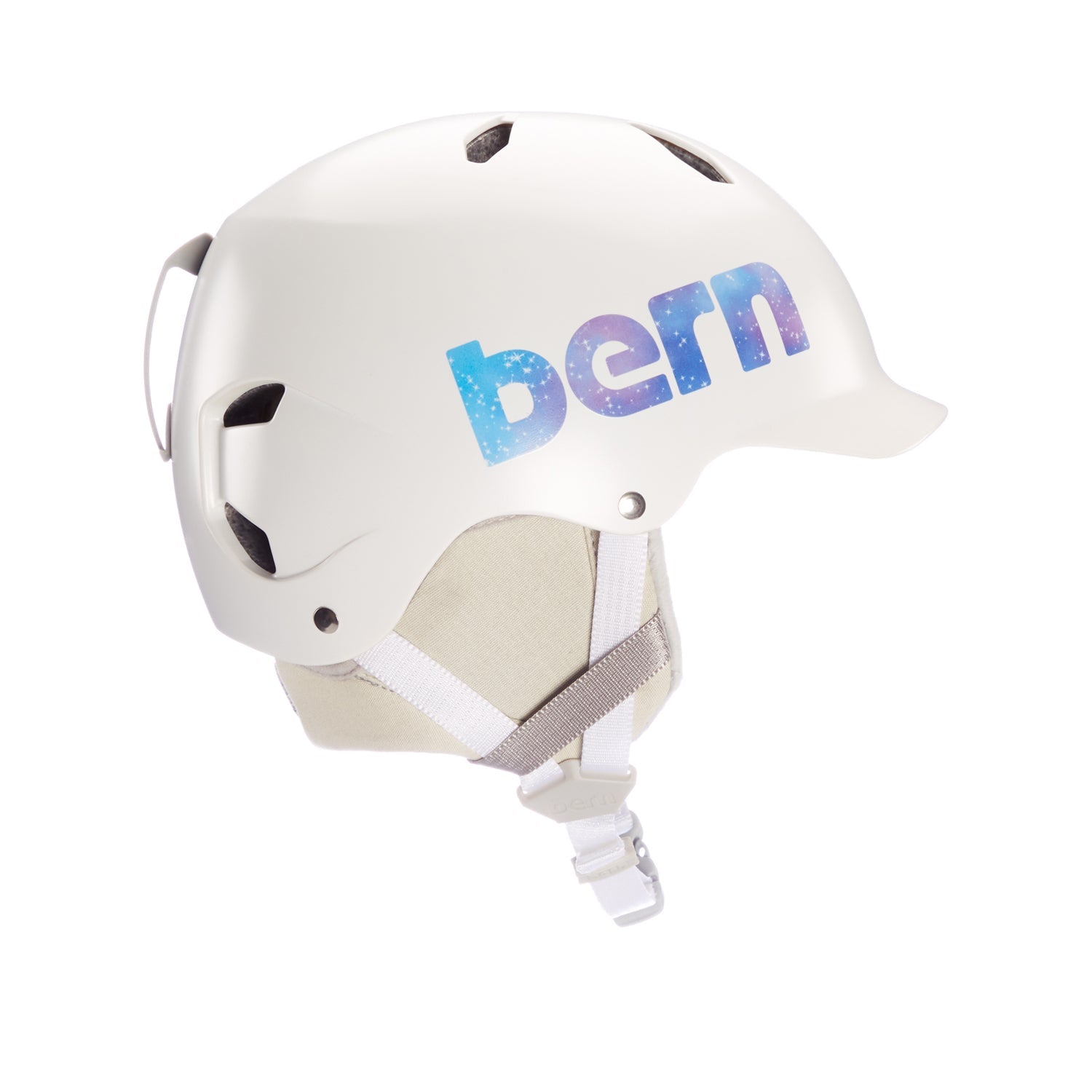 Capacete juvenil Bern Bandito EPS MIPS - Satin White Galaxy