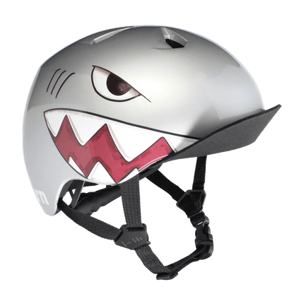 Bern Nino DVRT Jugendhelm – Metallic Silver Shark Bite