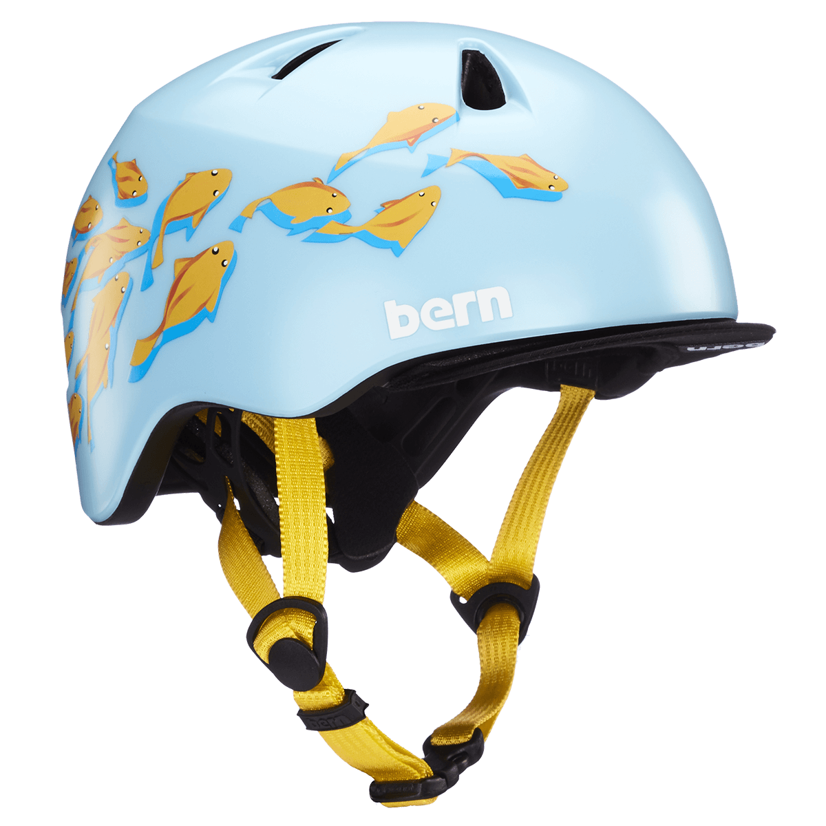 Casco da ragazzo Bern Tigre - Pesce rosso blu satinato