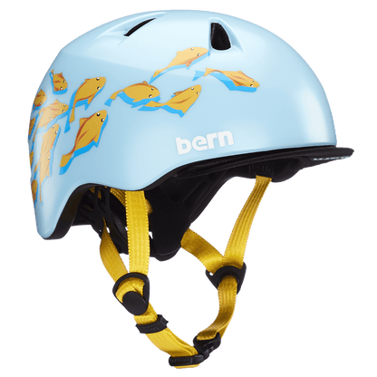 Casco da ragazzo Bern Tigre - Pesce rosso blu satinato