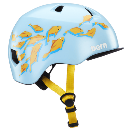 Casco juvenil Bern Tigre - Goldfish azul satinado