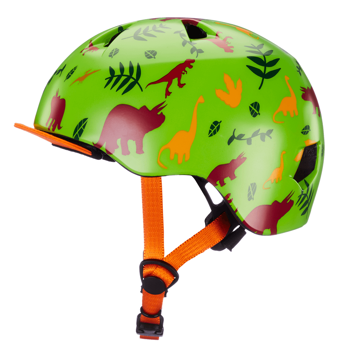 Casco da bambino Bern Tigre - Dino verde satinato