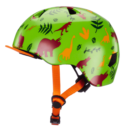 Casco da bambino Bern Tigre - Dino verde satinato