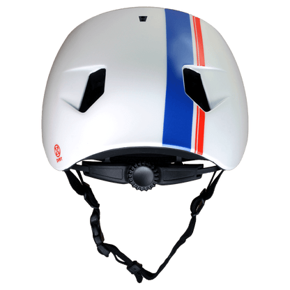 Casco da ragazzo Bern Nino DVR - Striscia da corsa bianca satinata