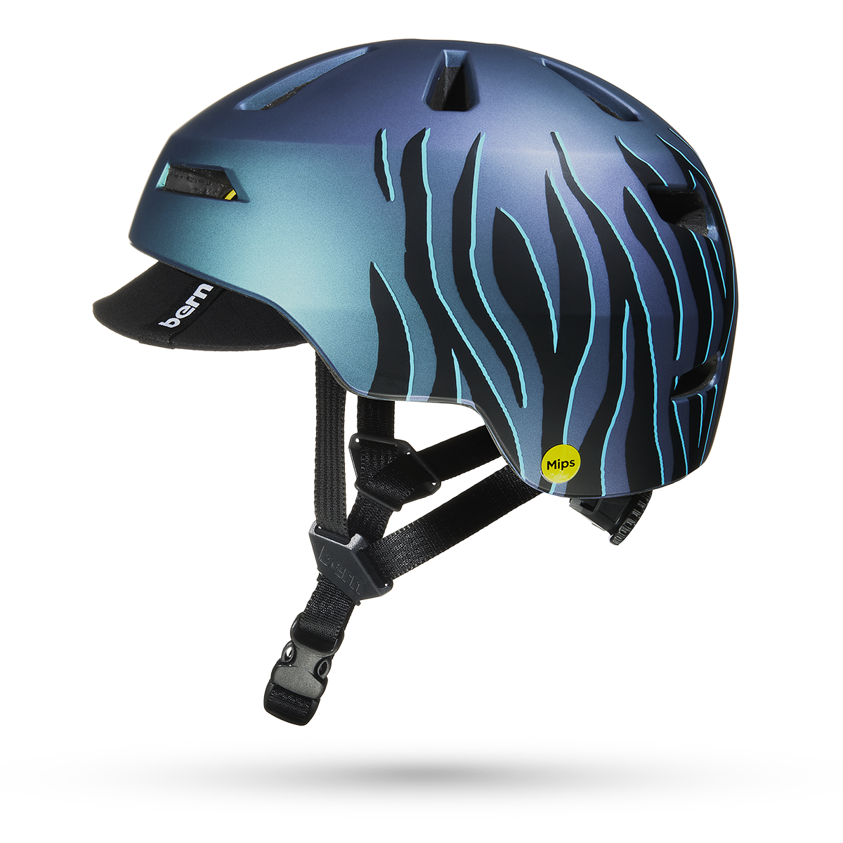 Bern Brentwood Jr. MIPS-helm - Paarse tijger