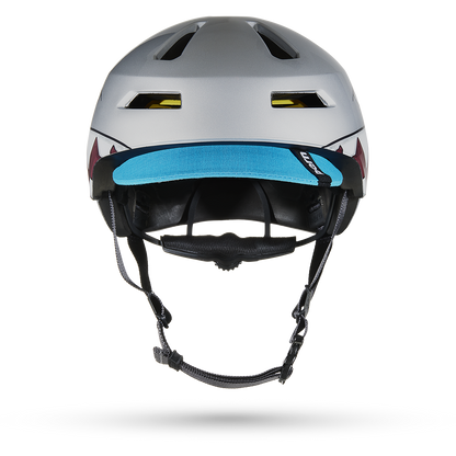 Bern Brentwood Jr. MIPS Helmet - Metallic Silver Shark Bite