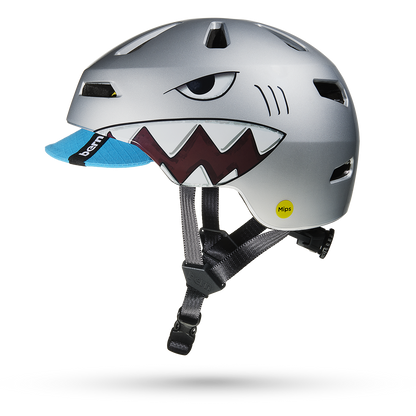 Bern Brentwood Jr. MIPS Helmet - Metallic Silver Shark Bite