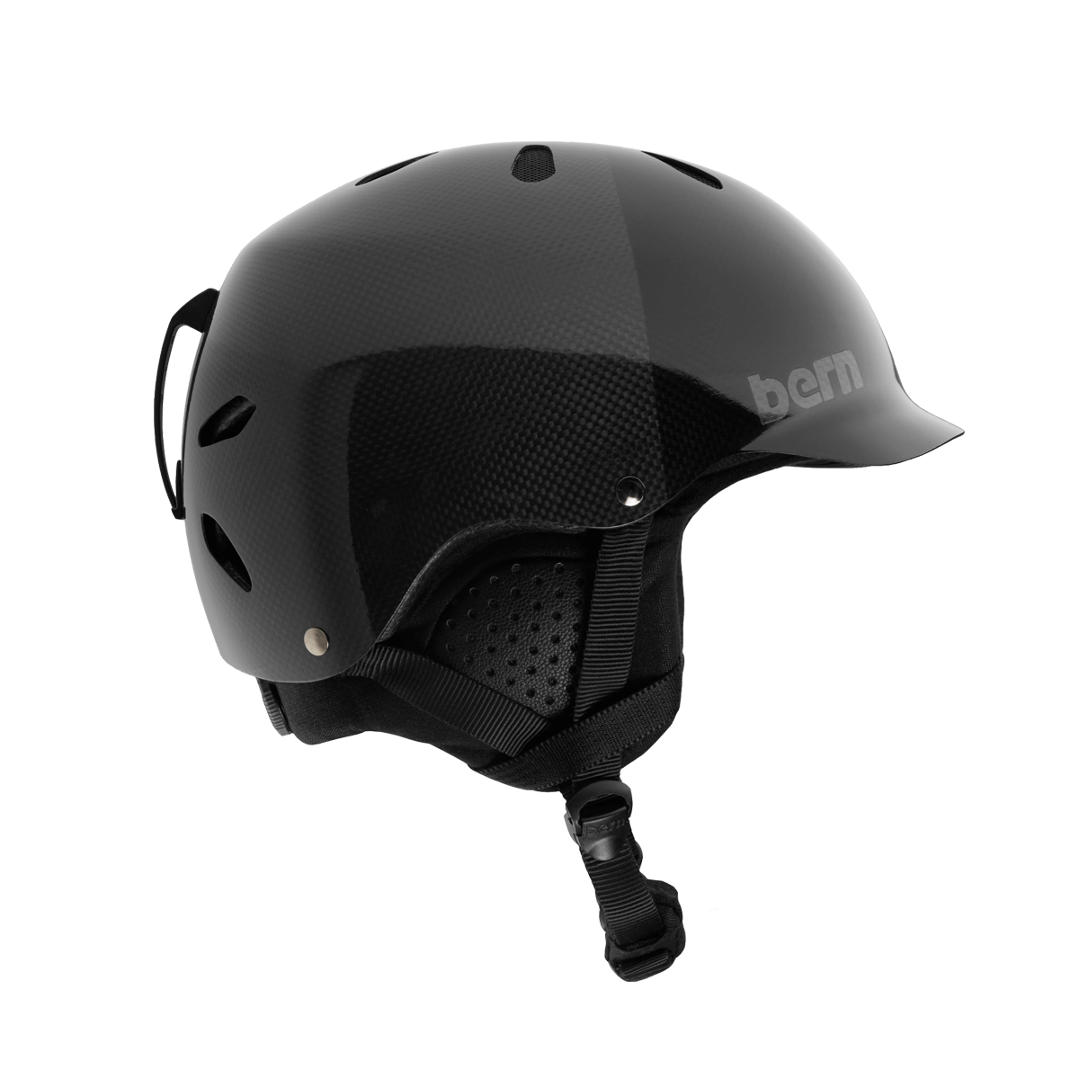 Casco de invierno translúcido de carbono de Bern Watts - Negro