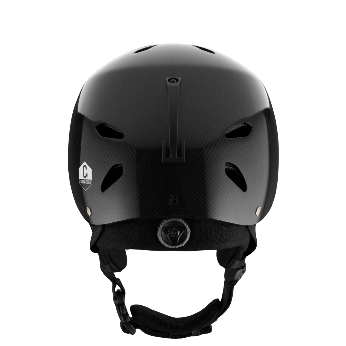 Casco de invierno translúcido de carbono de Bern Watts - Negro